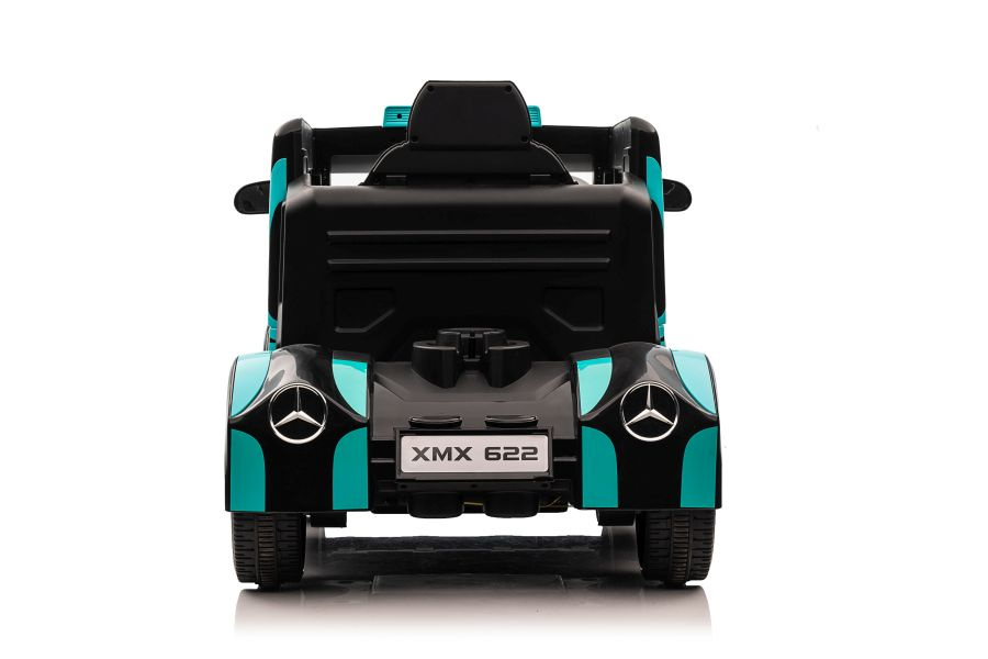 Vienvietis elektromobilis vaikams mercedes-benz axor xmx622, mėlynas