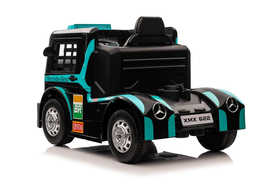 Vienvietis elektromobilis vaikams mercedes-benz axor xmx622, mėlynas