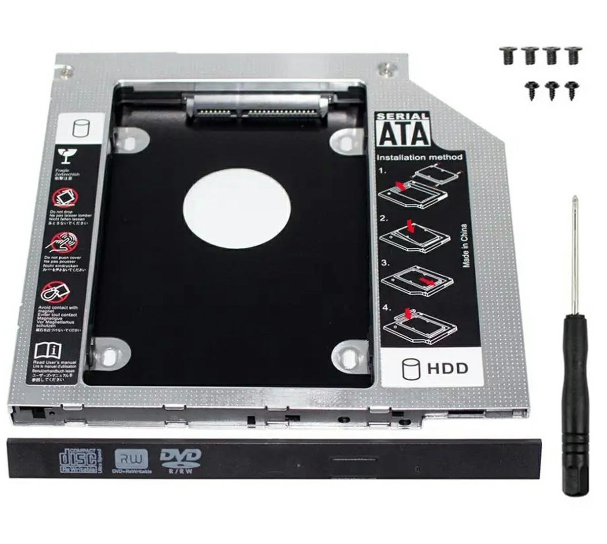 2,5 colio hdd/ssd dėklas nešiojamam kompiuteriui, 9,5 mm