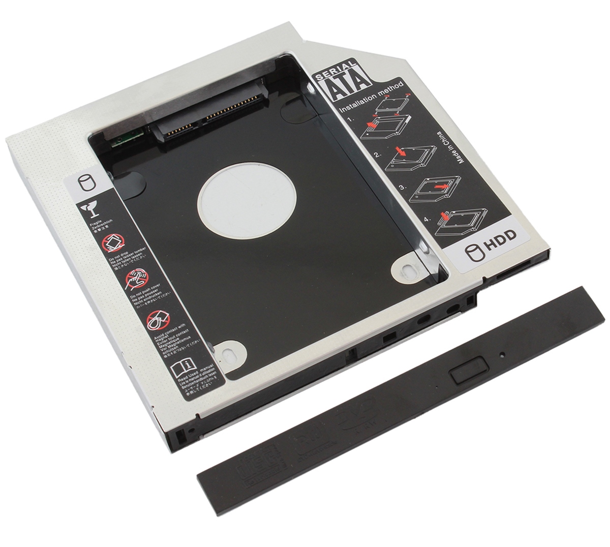 2,5 colio hdd/ssd dėklas nešiojamam kompiuteriui, 9,5 mm