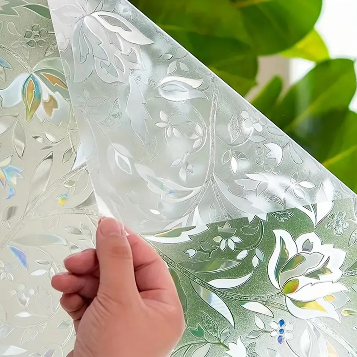 Dekoratyvinė lipni langų plėvelė su vitražo efektu 200x45 cm