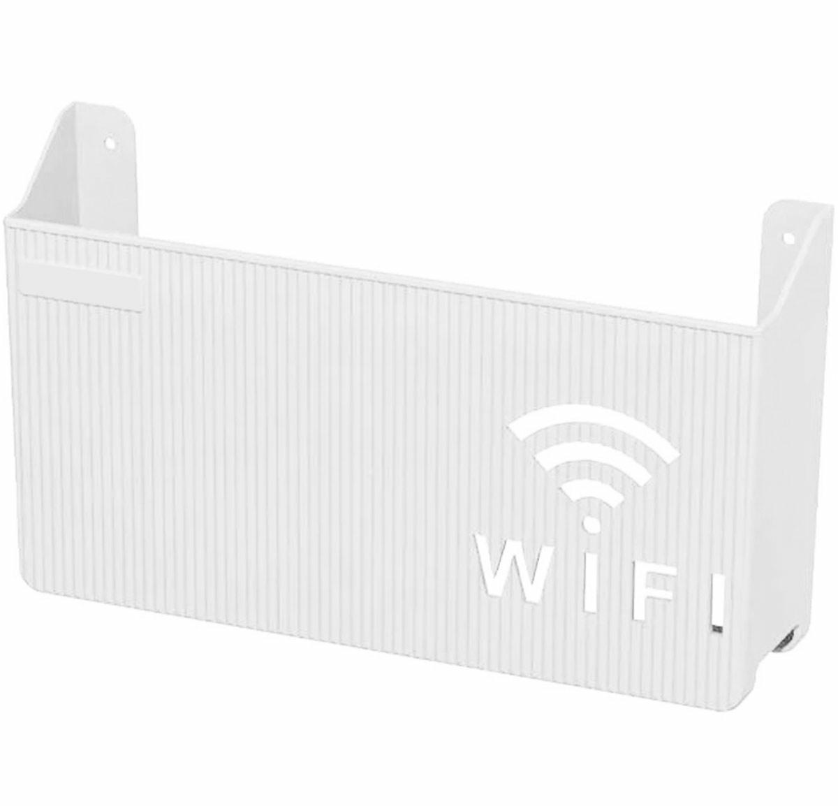 Baltas sieninis laikiklis wi-fi maršrutizatoriui ag986