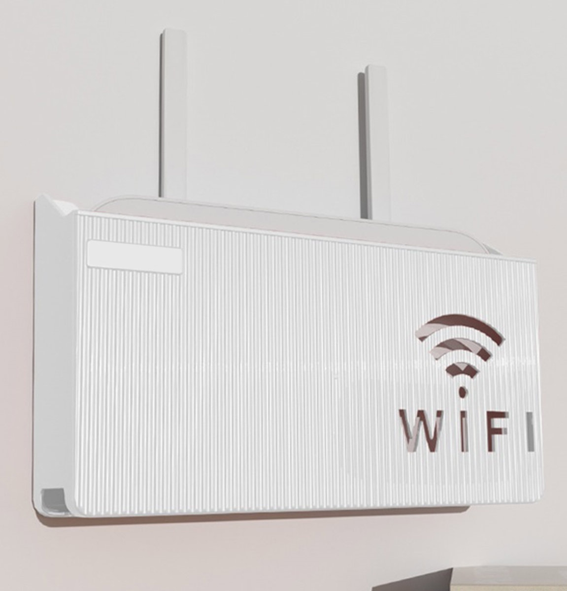 Baltas sieninis laikiklis wi-fi maršrutizatoriui ag986