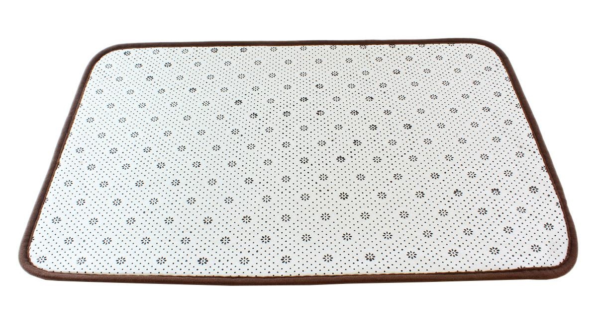 Vonios kilimėlis su pvc pagrindu, 60x40 cm, rudas