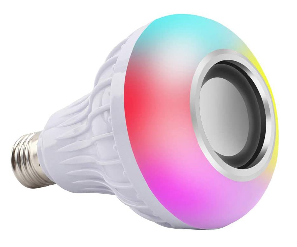 Led lemputė su bluetooth garsiakalbiu ir nuotolinio valdymo pultu, e27, 4,5w 2
