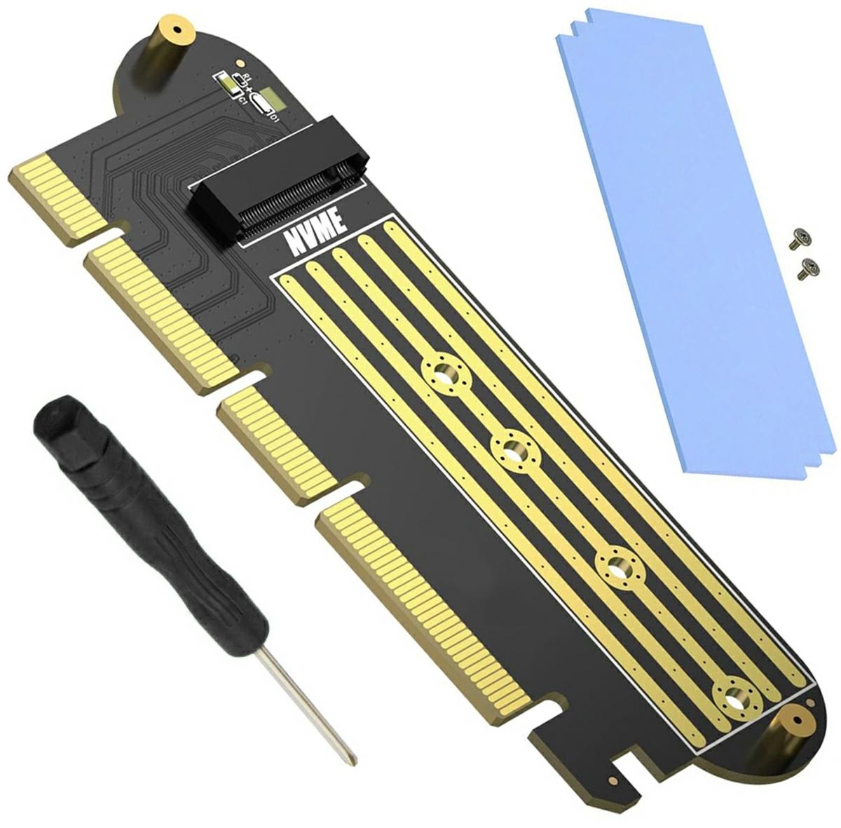 Adapteris m.2 nvme ak342 pci-e x16