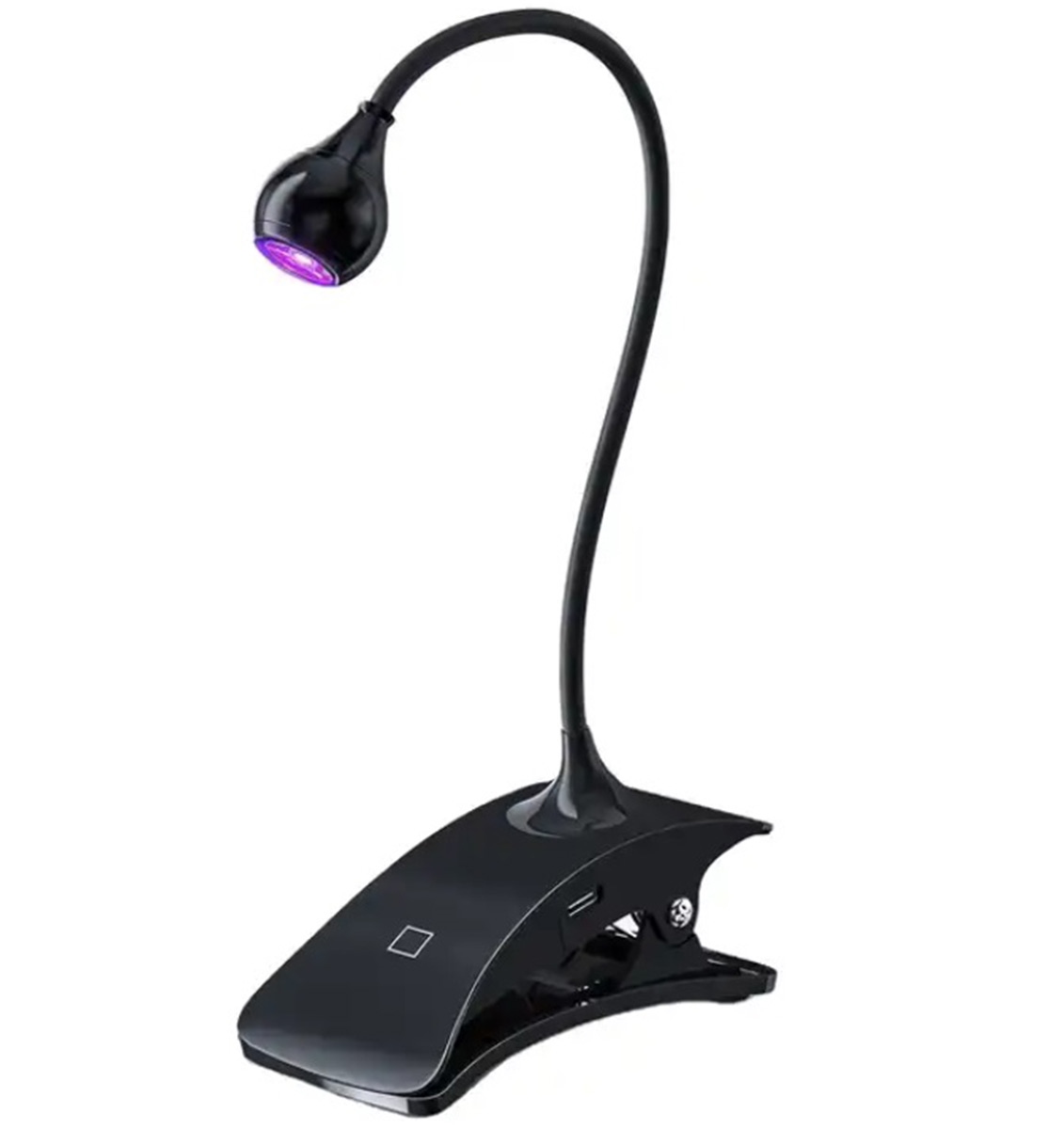 Nagų lempa su uv led klipsu, 3w, juoda