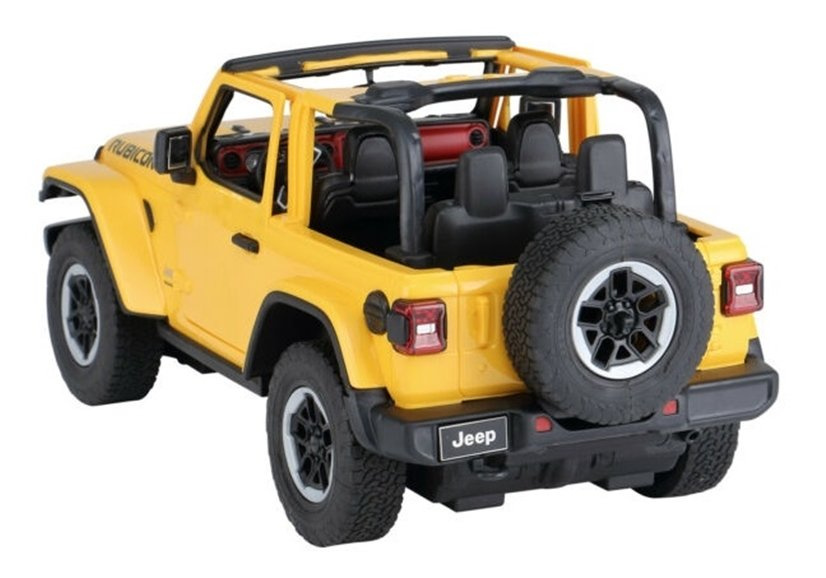 Nuotoliniu būdu valdomas jeep wrangler rubicon modelis 1:14, geltonas
