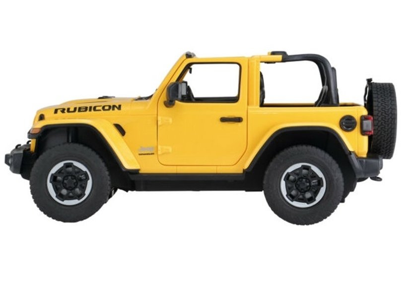Nuotoliniu būdu valdomas jeep wrangler rubicon modelis 1:14, geltonas