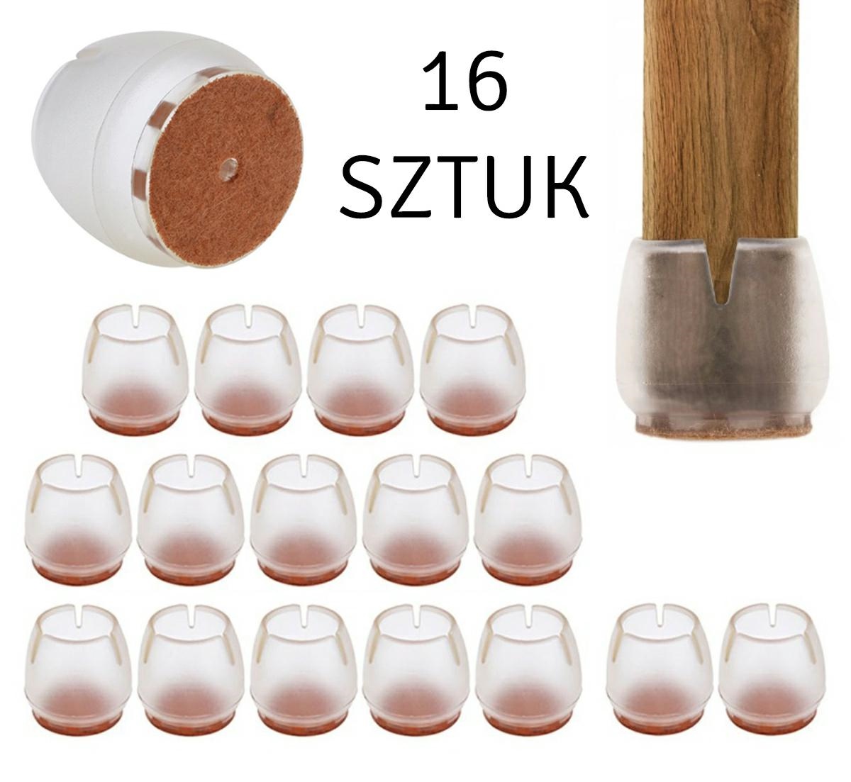 Baldų kojų silikoniniai padėkliukai, 16 vnt., 25-29 mm