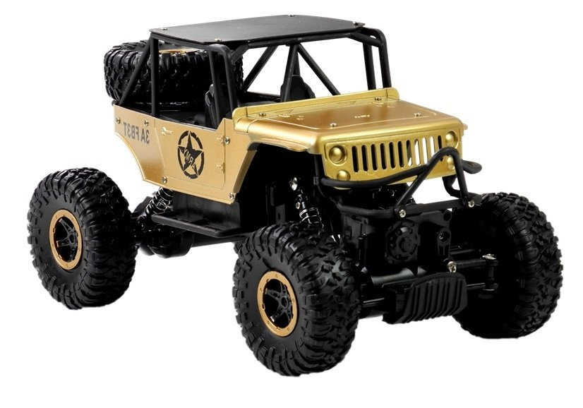 Visureigis jeep twist 4x4 su nuotolinio valdymo pultu, aukso spalvos