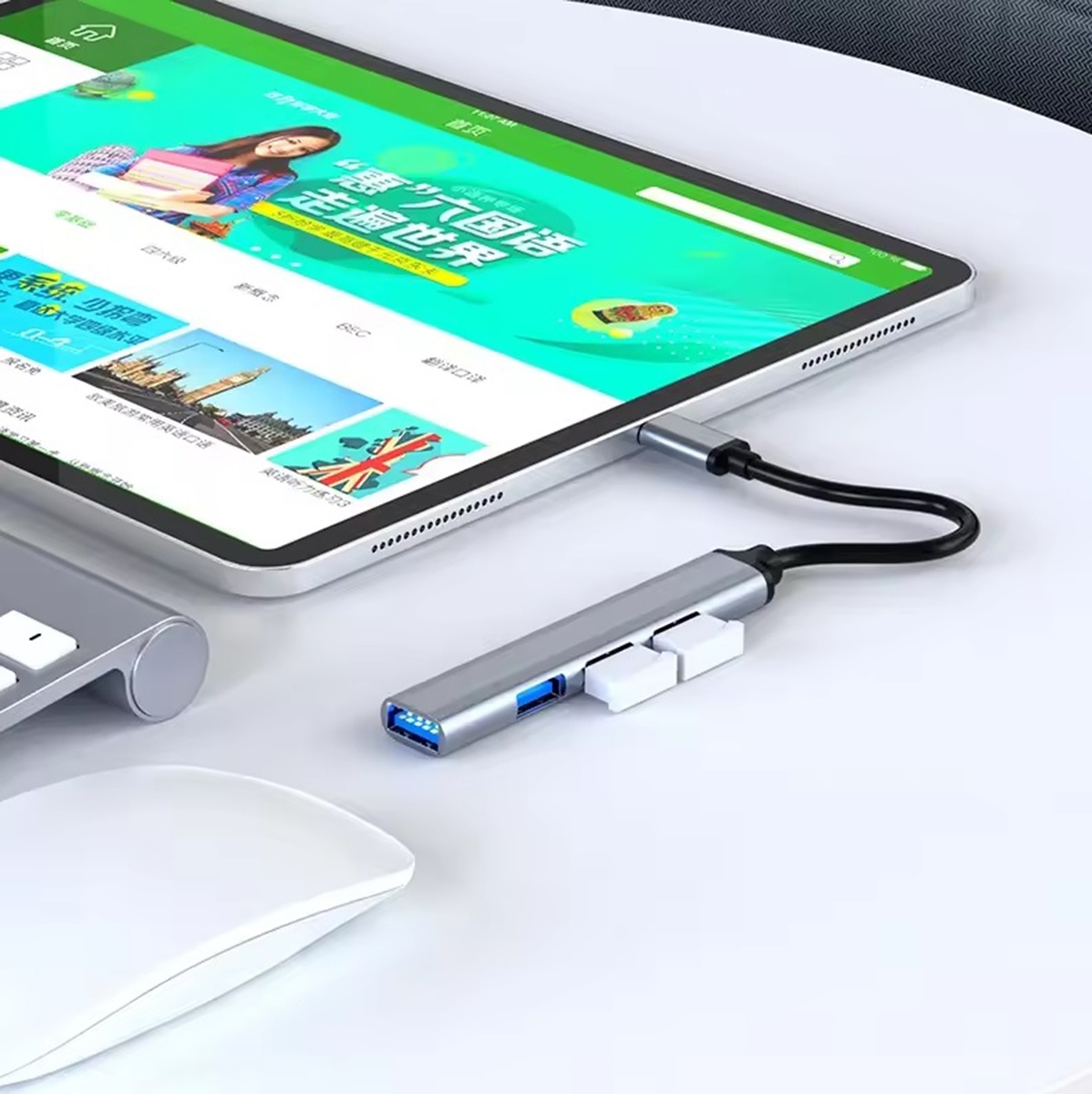 Usb šakotuvas ak340, 4 portai (1x usb 3.0, 3x usb 2.0)