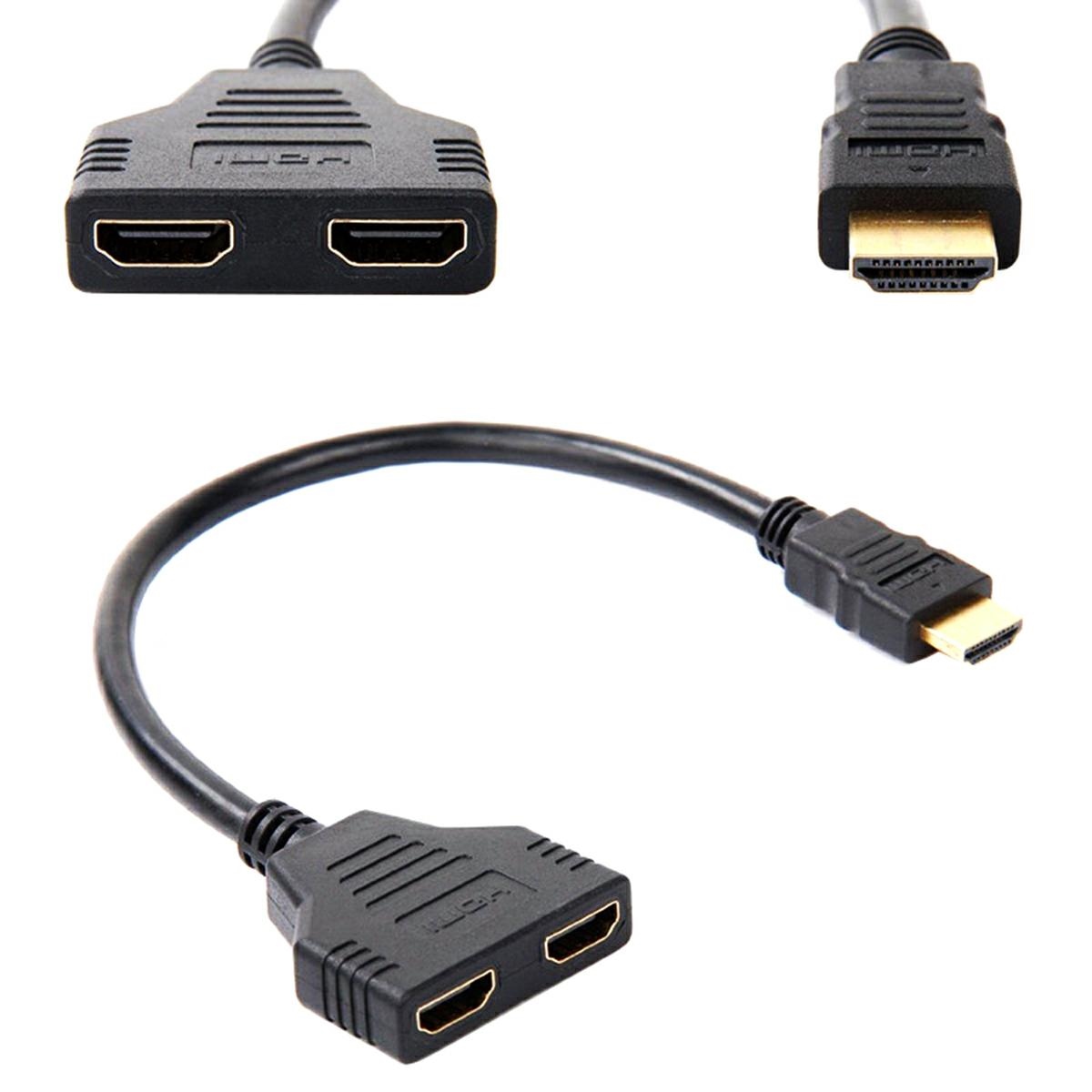 Hdmi adapteris ak316 2 portai 30 cm