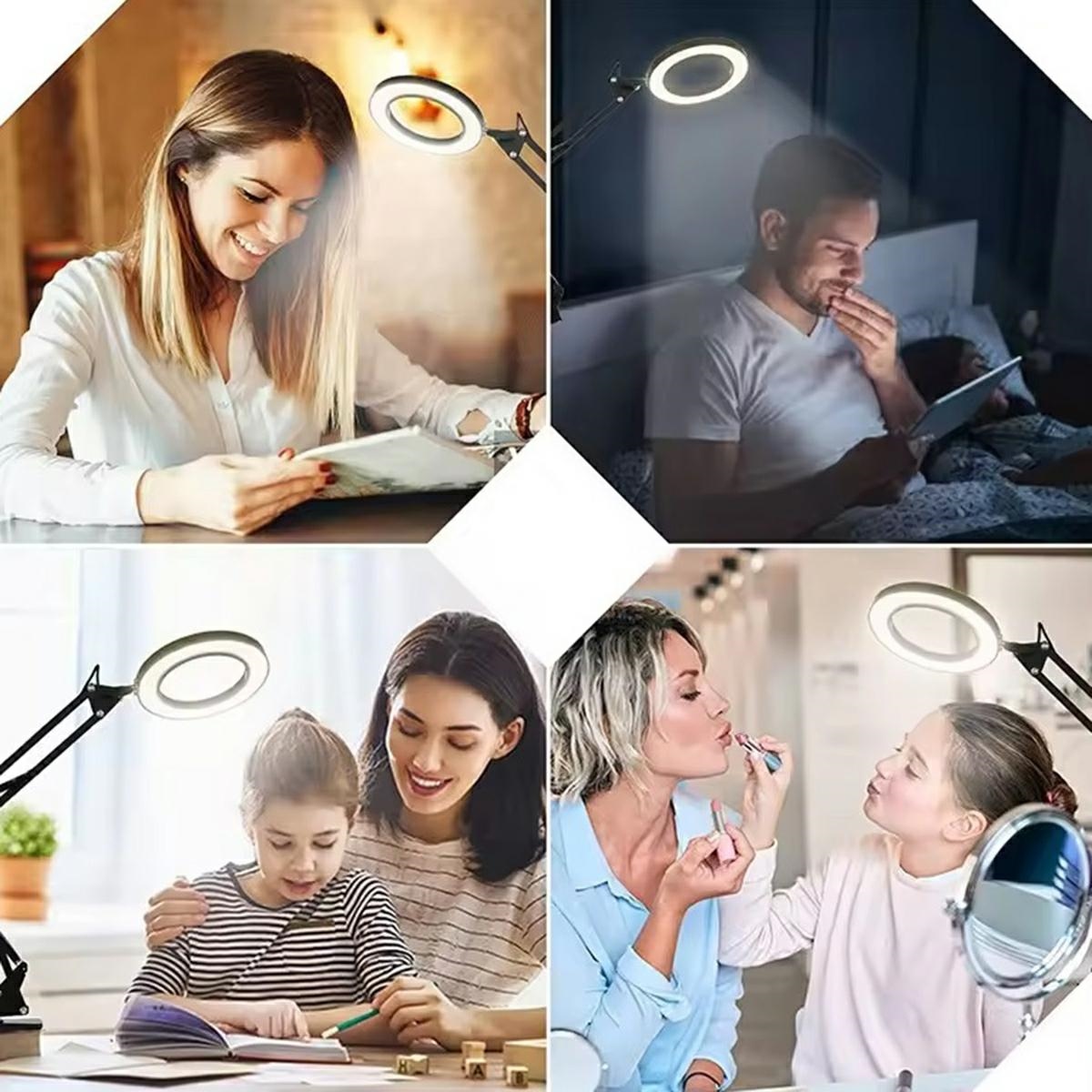 Led kosmetinė lempa su didinamuoju stiklu zd141