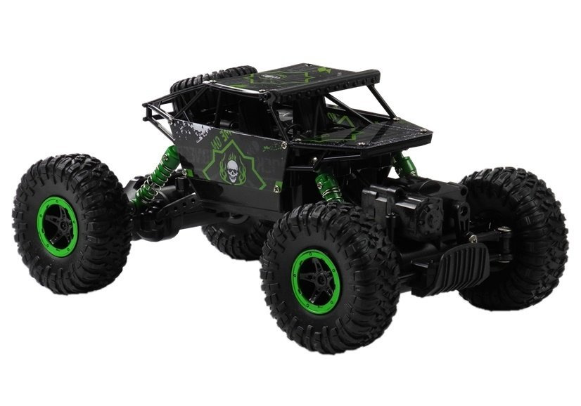 Rc elektromobilis su pulteliu – juodai žalios spalvos 1:18