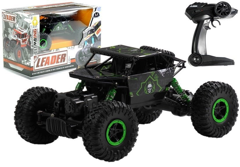 Rc Elektromobilis Su Pulteliu – Juodai Žalios Spalvos 1:18