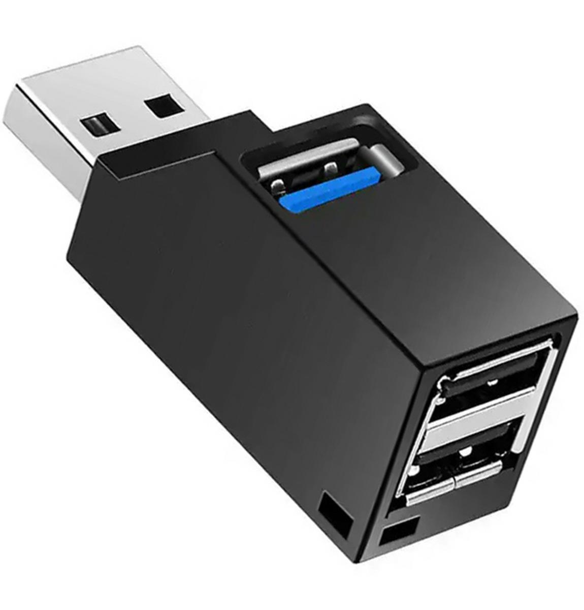 Usb šakotuvas ak337, 3 portai, juodas