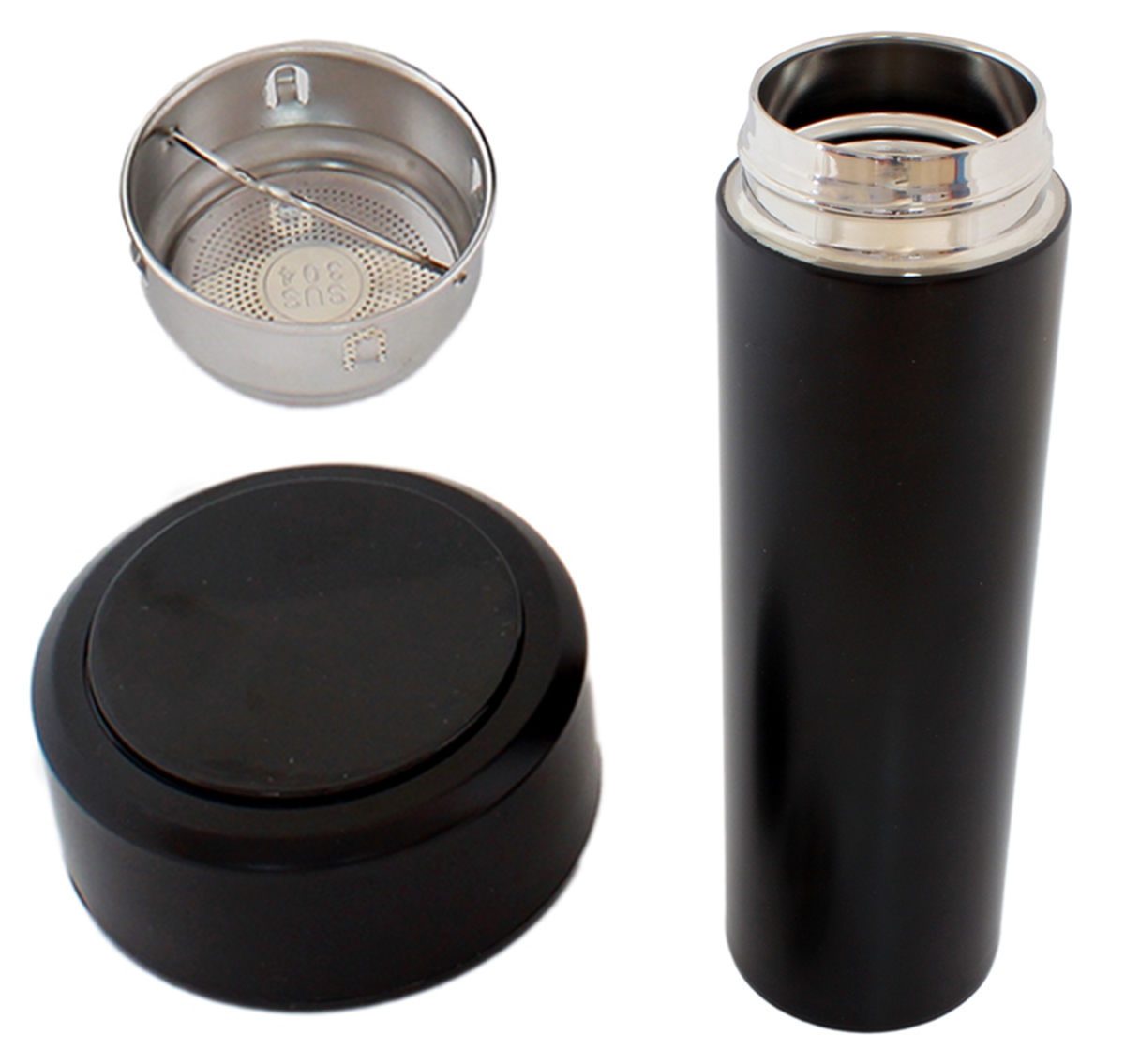 Termosas su lcd ekranu juodas 500ml