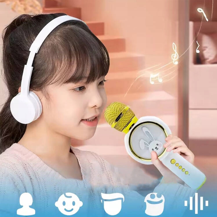 Belaidis karaoke zuikis mikrofonas, bluetooth garsiakalbis