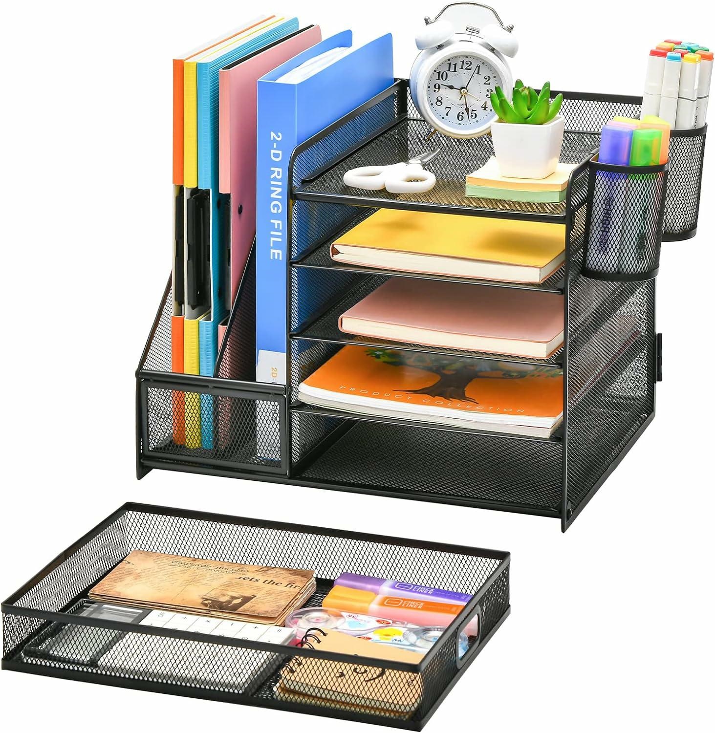 Biuro organizatorius da462, 35,5x28,5x31 cm, juodas