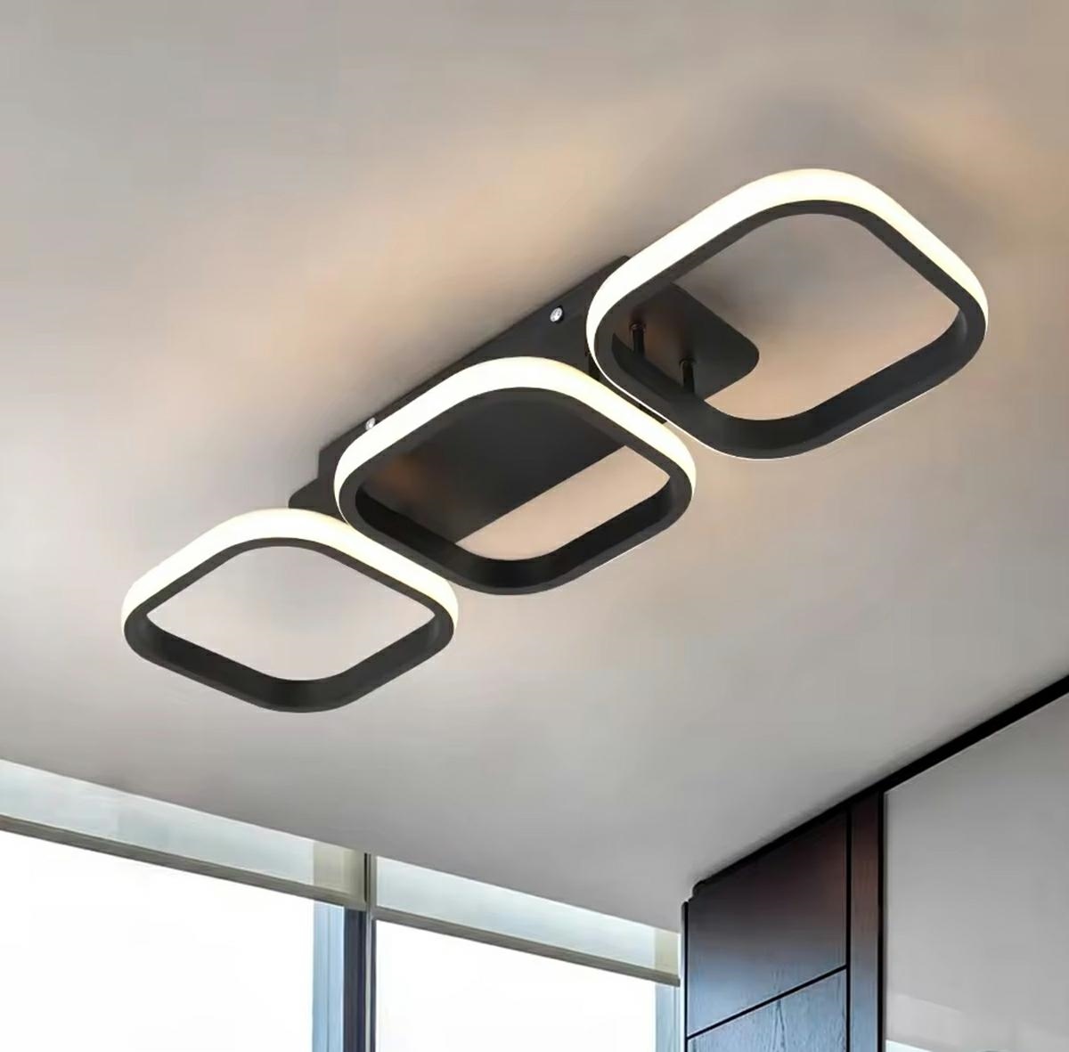 Lubų šviestuvas led, juodas, 33w