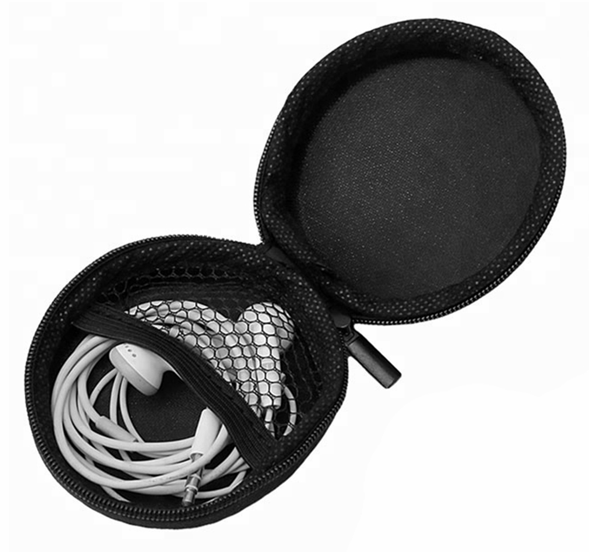 Ausinių dėklas ak223g, juodas, 8 cm