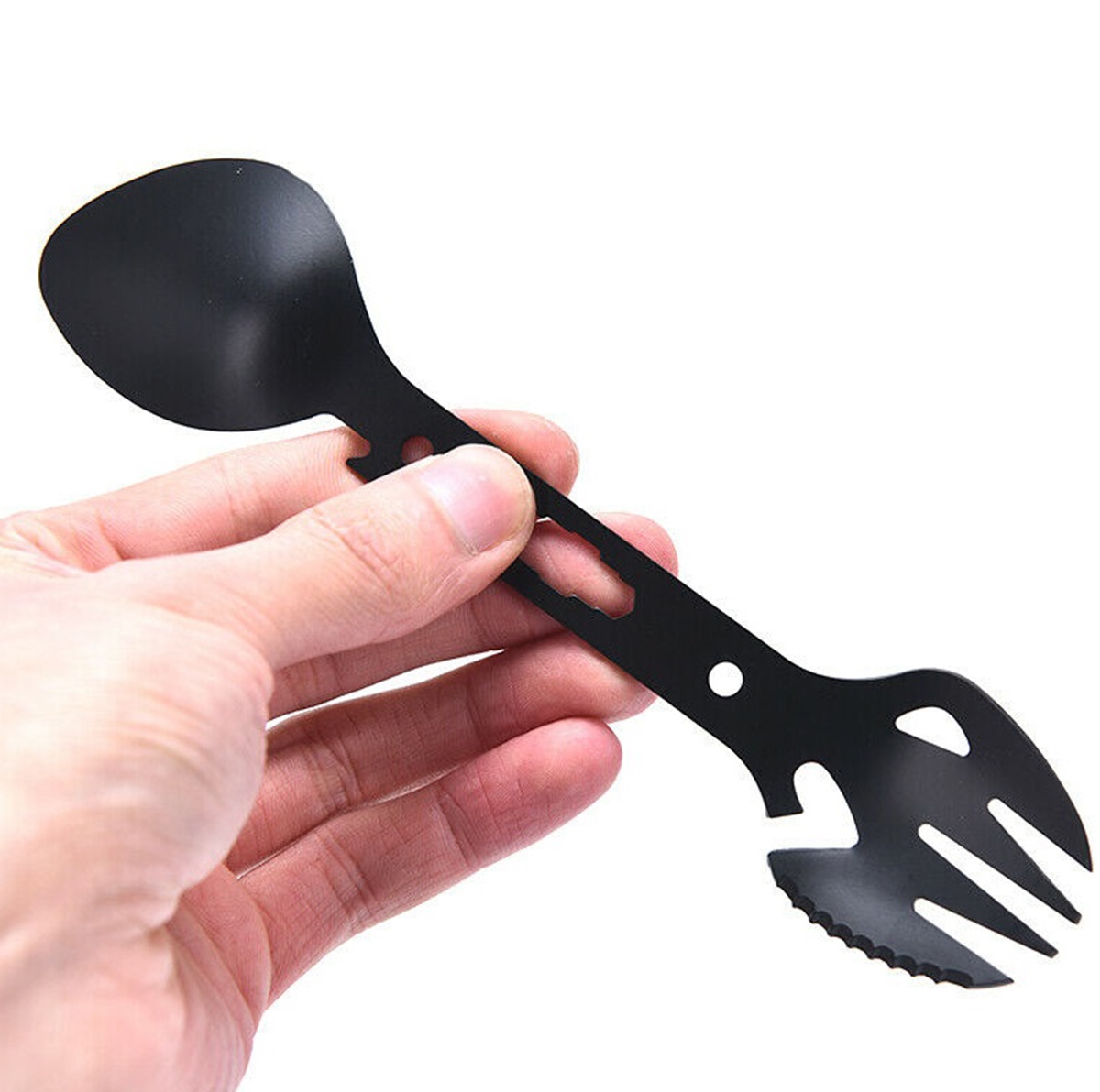 Turistinis stalo įrankių rinkinys iš nerūdijančio plieno, 18 cm