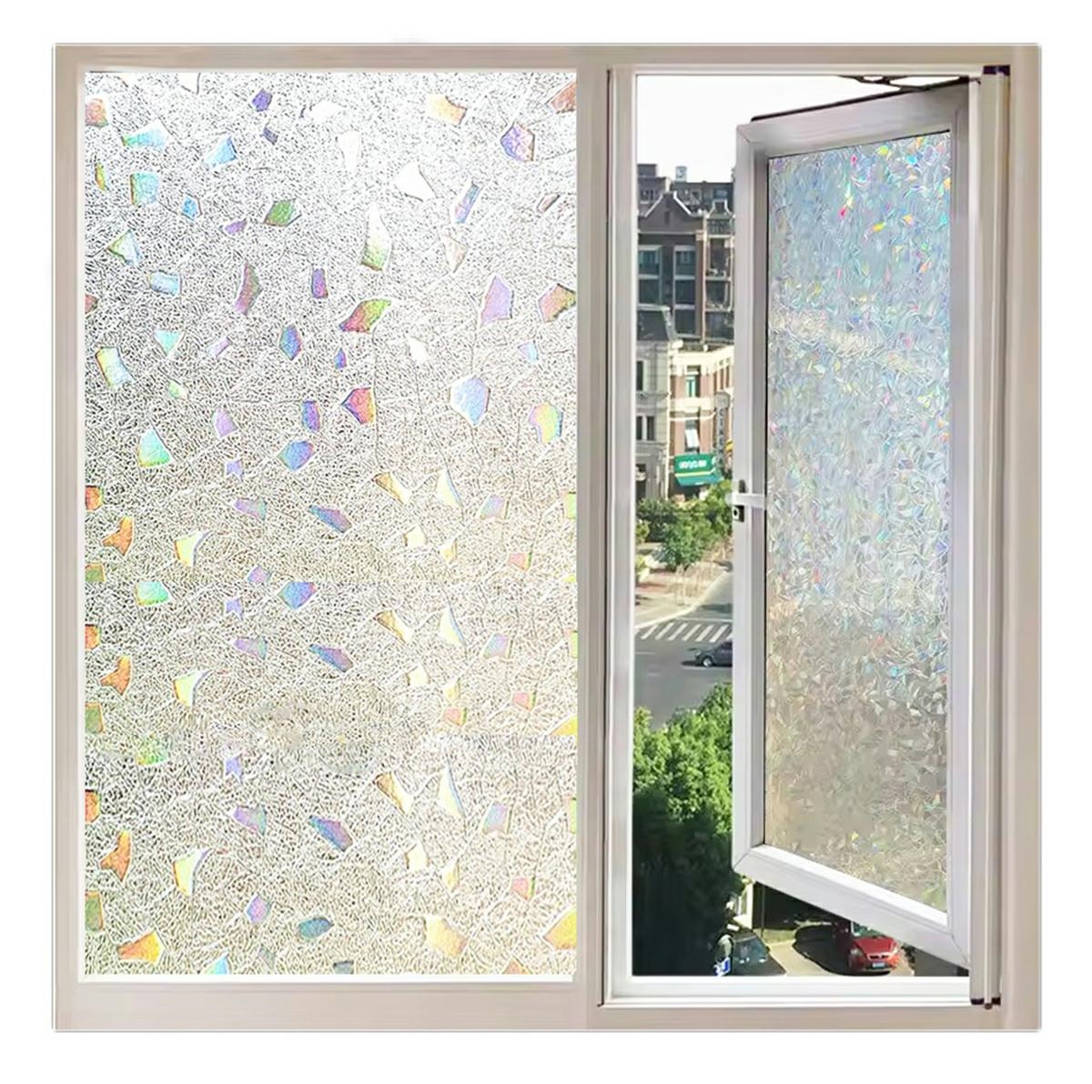 Langų plevelė pvc, skaidri, 200x45 cm, kamienų raštas