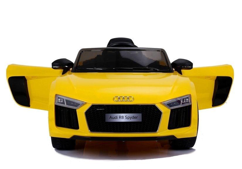 Vienvietis elektromobilis vaikams big audi r8 jj2198, geltonas
