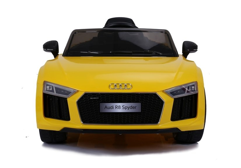 Vienvietis elektromobilis vaikams big audi r8 jj2198, geltonas