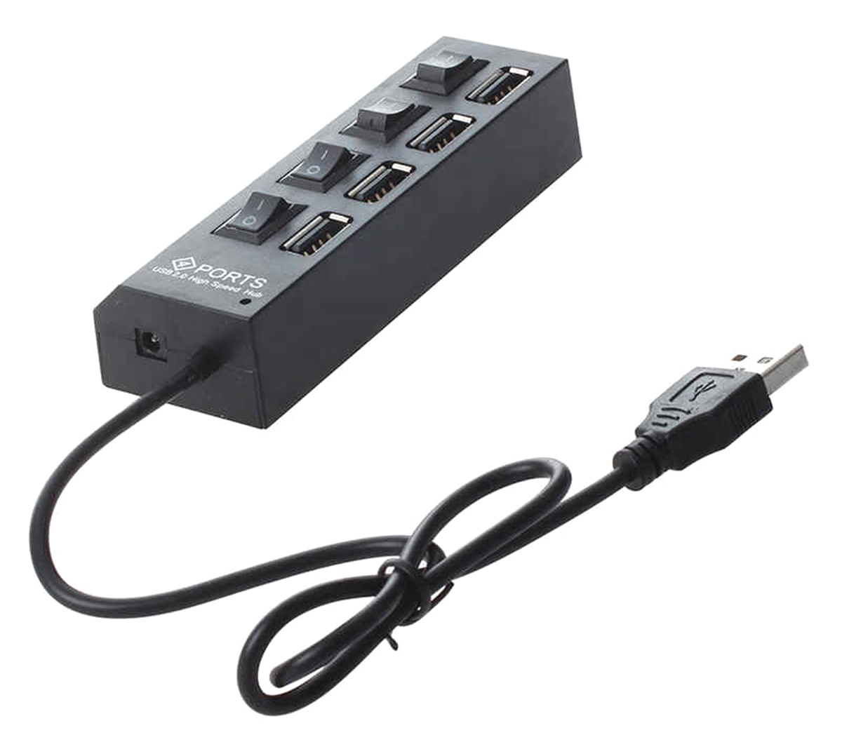 Usb hubas 4 portai su jungikliais