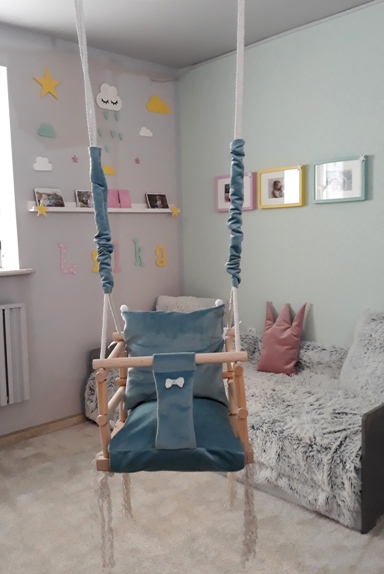 3-in-1 vaikų sūpynės sodo spalvos