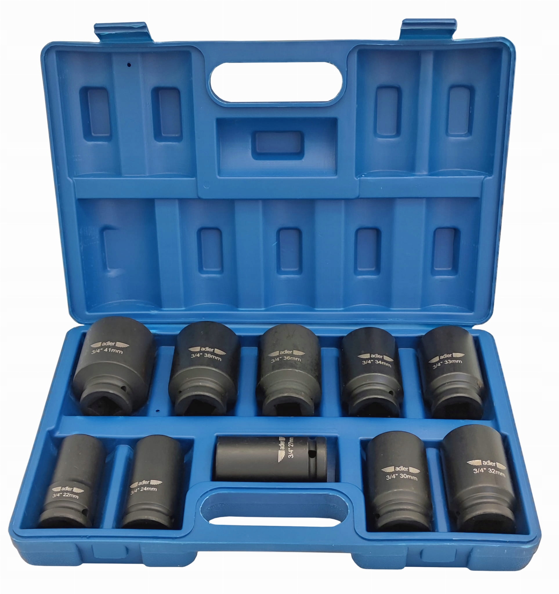 ADLER IMPACT SOCETS 3/4&quot; 10 vnt.