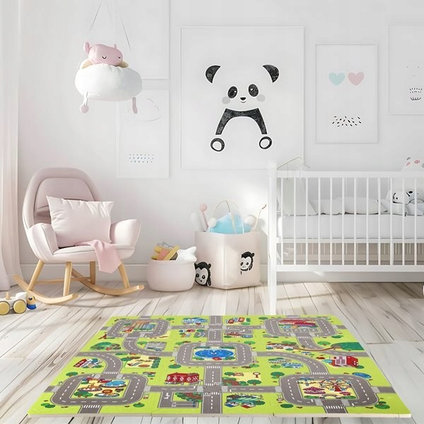 Dėlionės kilimėlis su automobiliais 9 elementų 90x90 cm