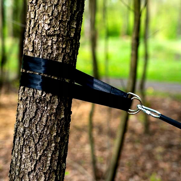 Diržas hamakams pakabinti Nils Camp, juodas
