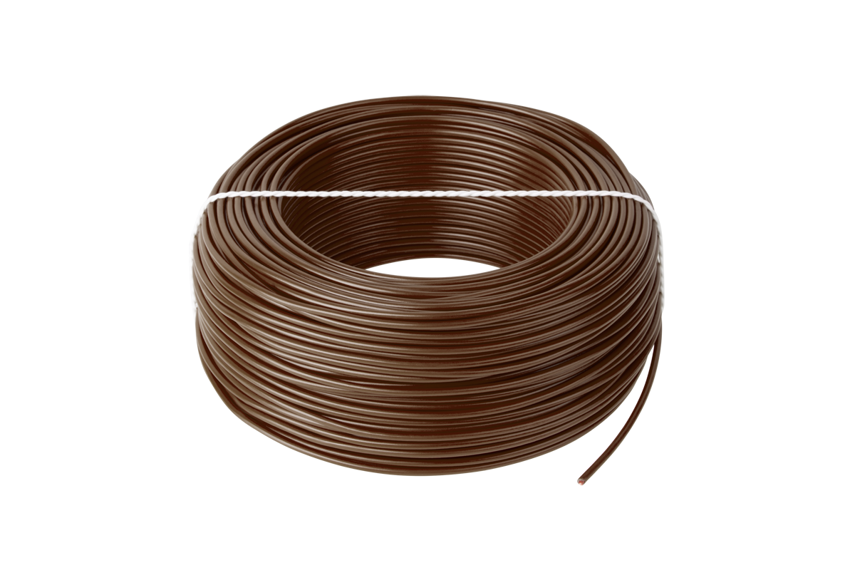 Maitinimo laidas kabelis lgy 1x1,5 h07v-k, rudas