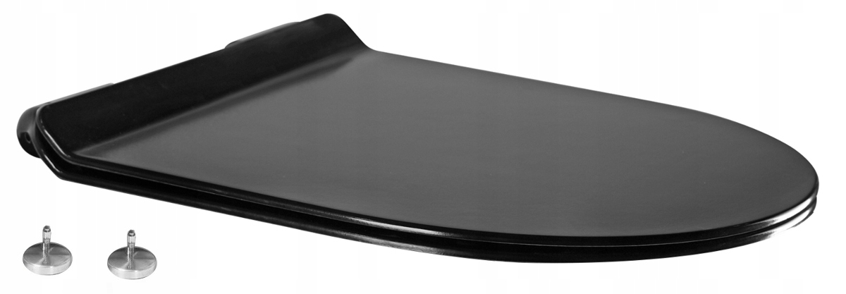 Lėtai nusileidžiantis unitazo dangtis mexen duroplast slim, juodas, 39010185