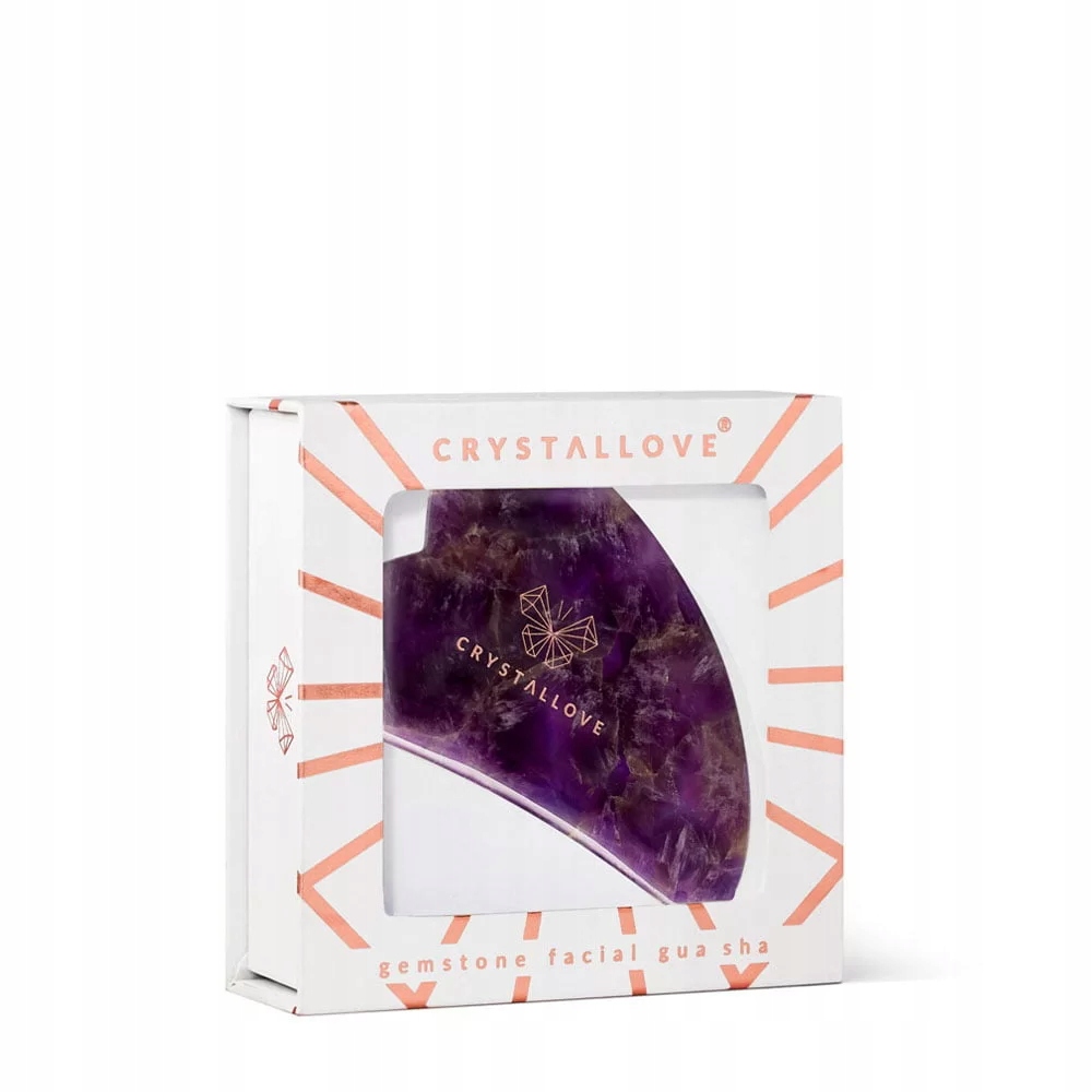 CRYSTALLOVE Ametisto gua sha veido masažo plokštelė