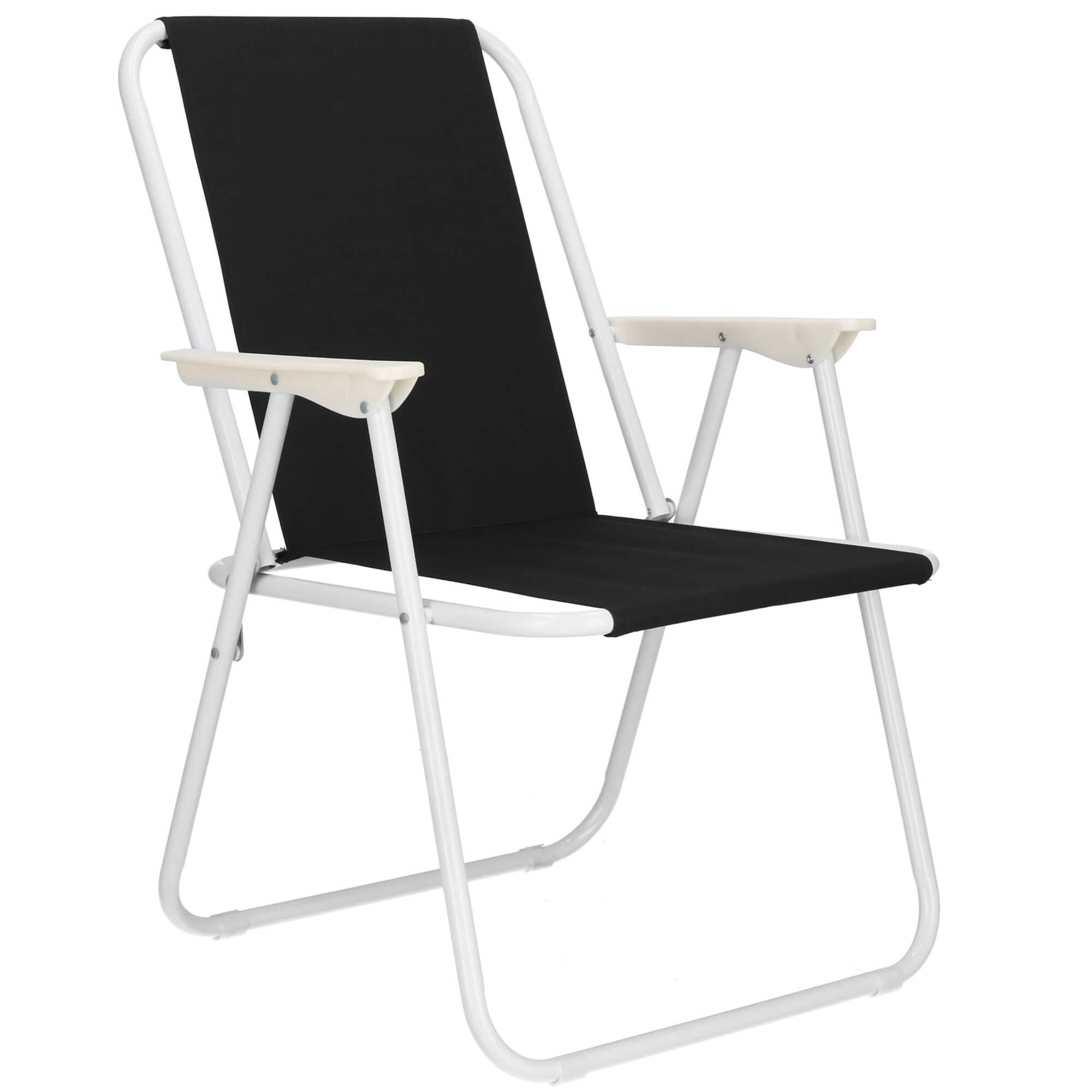 Lauko kėdė juoda, balti atspalviai