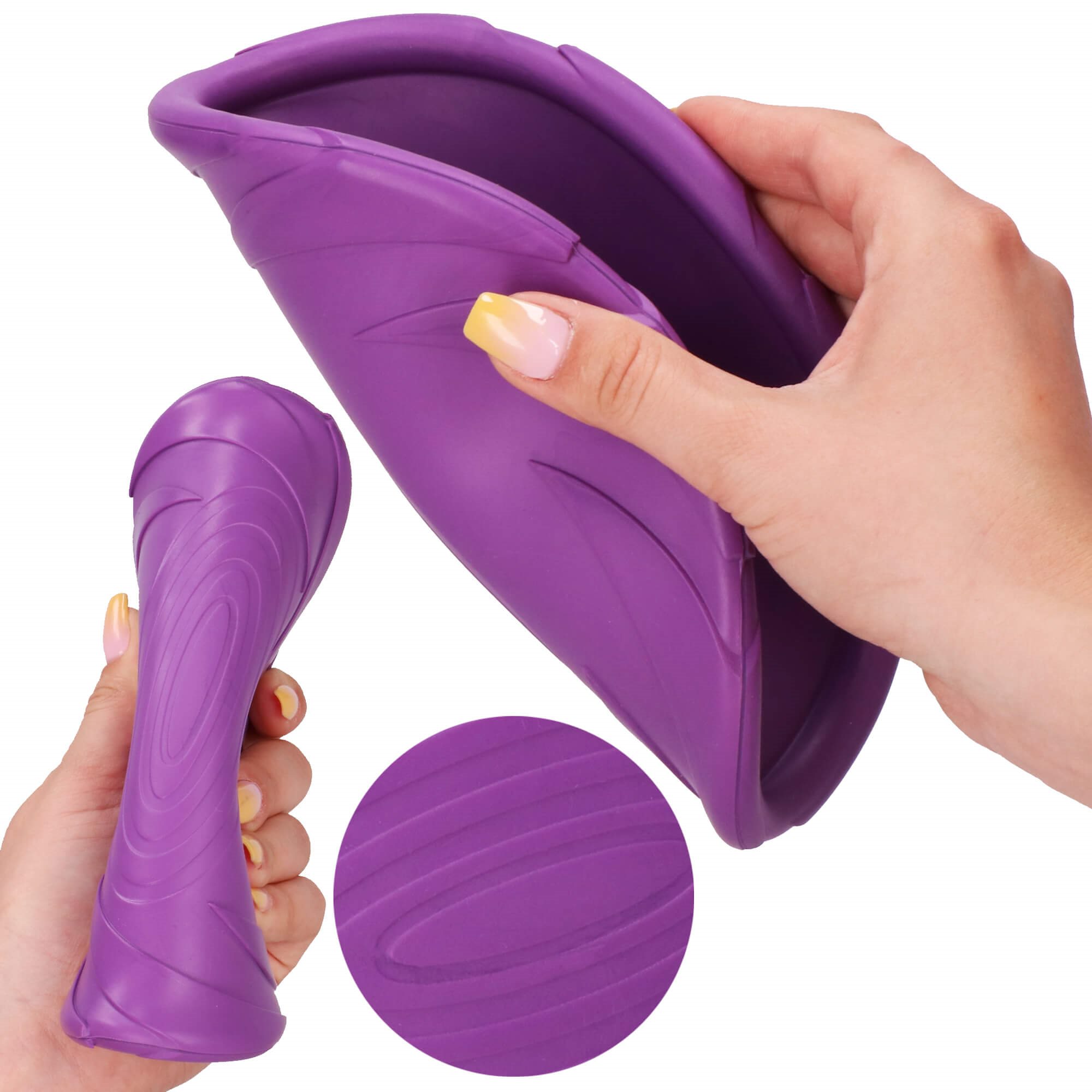 Šunų skraidanti lėkštė-dubenėlis springos, 18 cm, violetinė