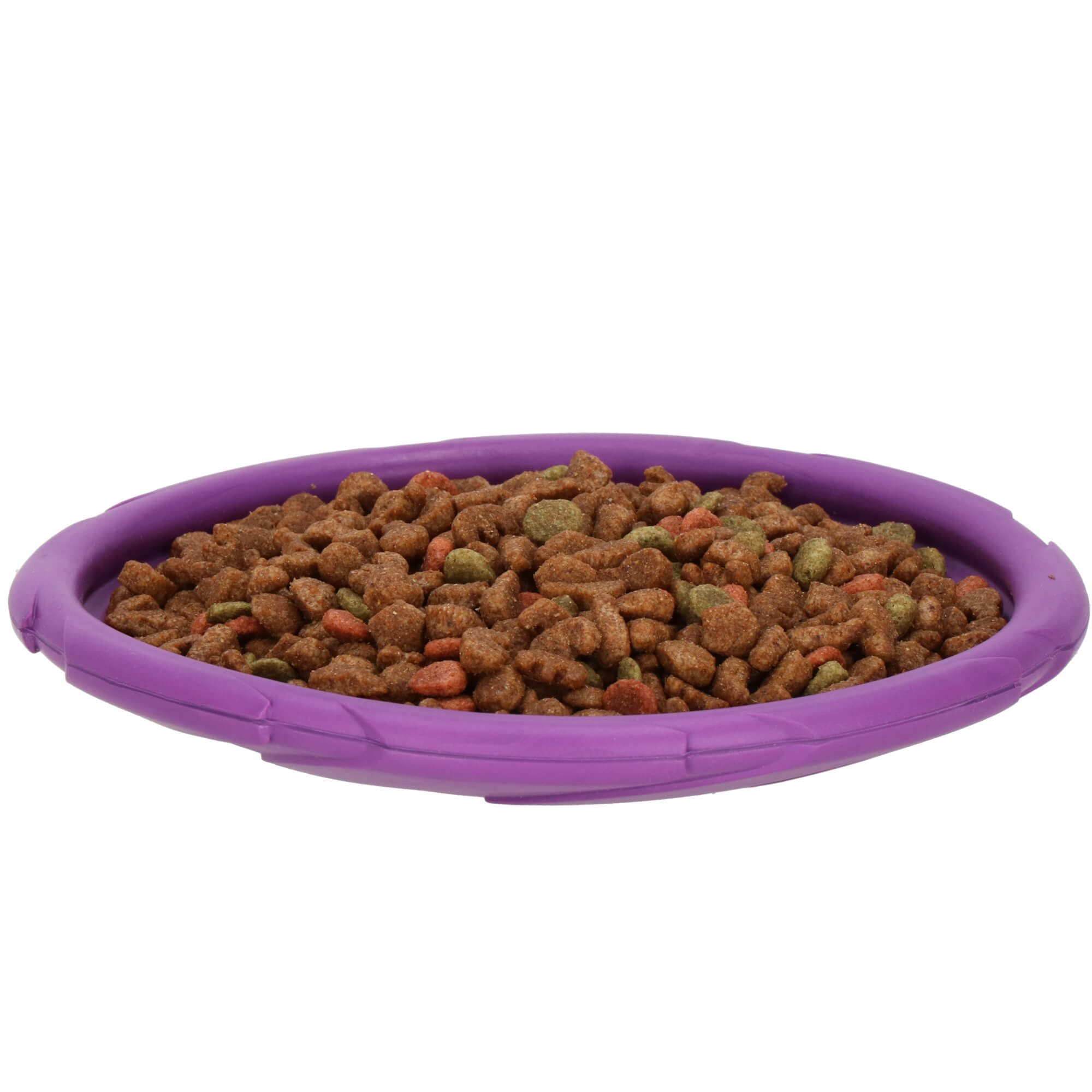 Šunų skraidanti lėkštė-dubenėlis springos, 18 cm, violetinė