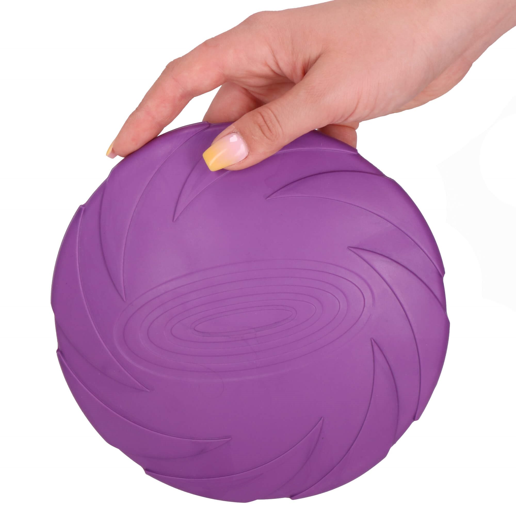 Šunų skraidanti lėkštė-dubenėlis springos, 18 cm, violetinė