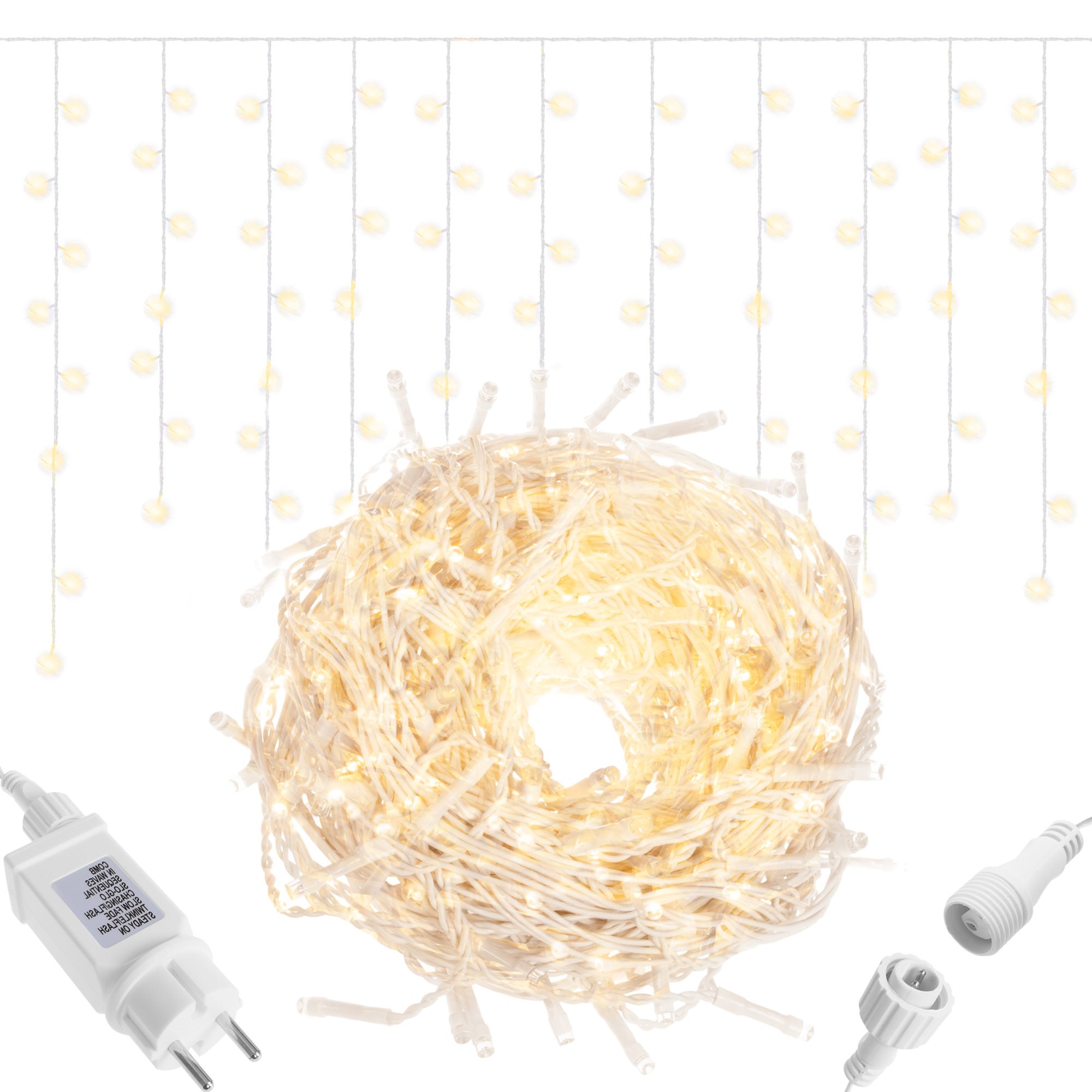 Varveklio girlianda 500 led su programuotoju