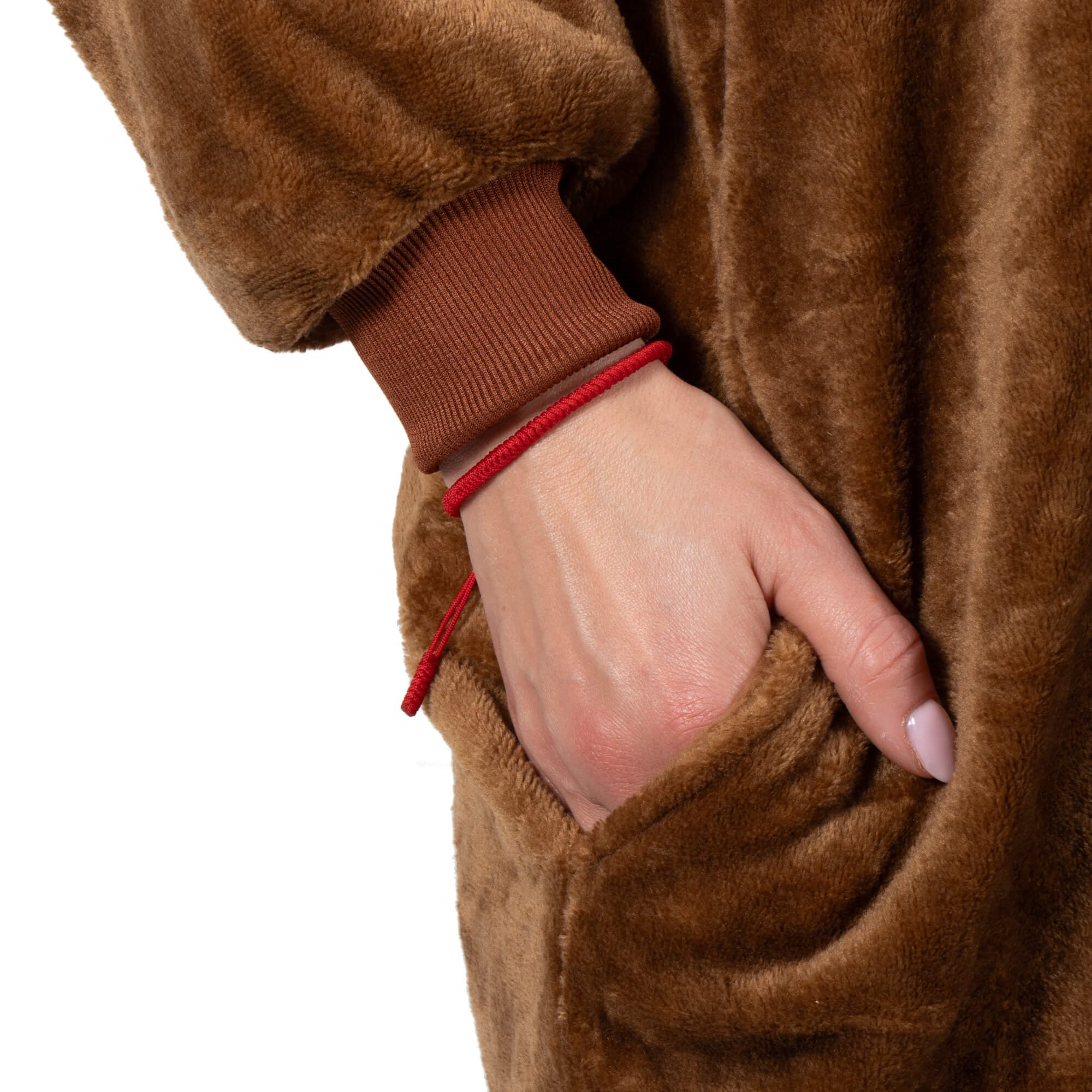 Kigurumi pižama springos, dydis m, ruda su elnių raštu