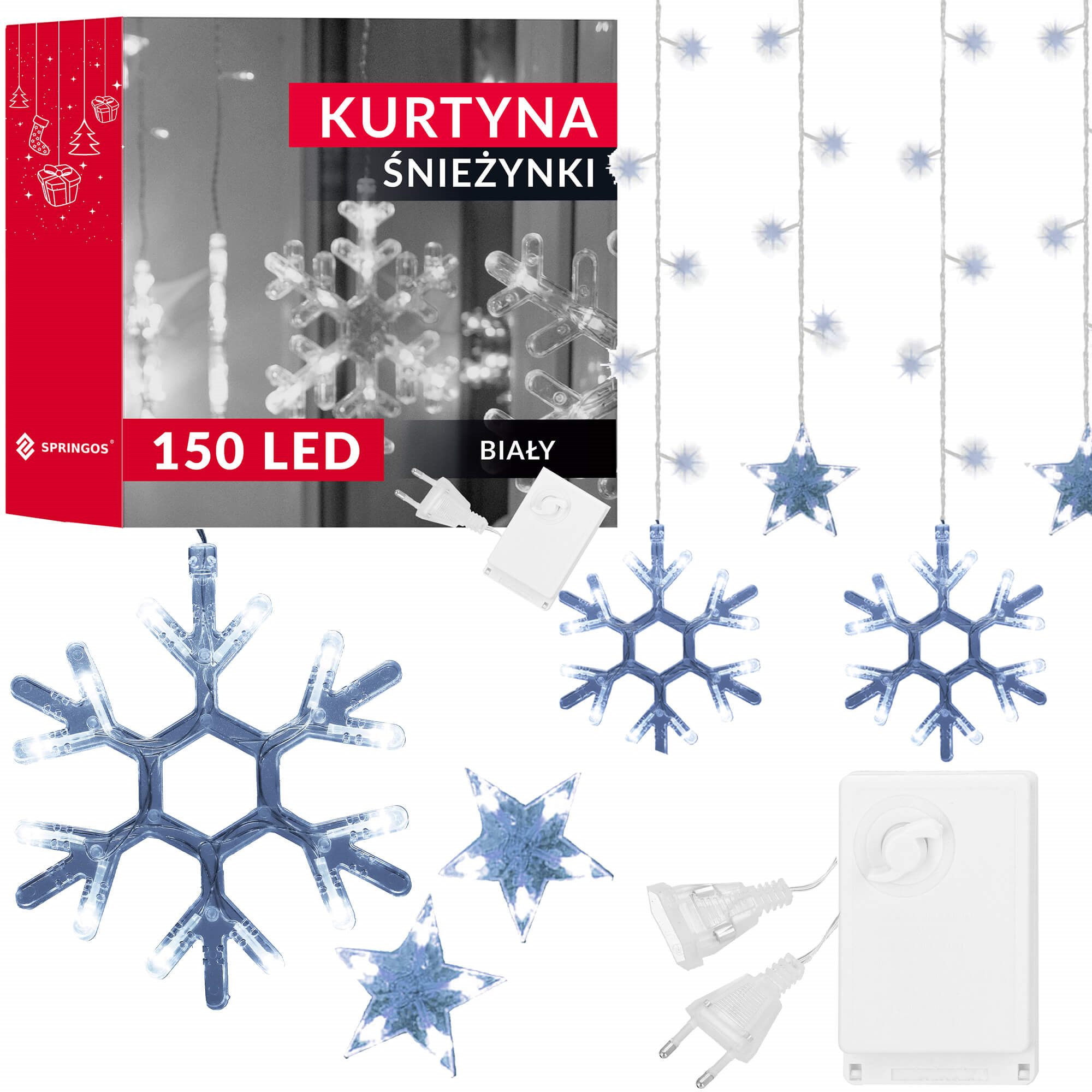 Kalėdinės lemputės springos su 150 led