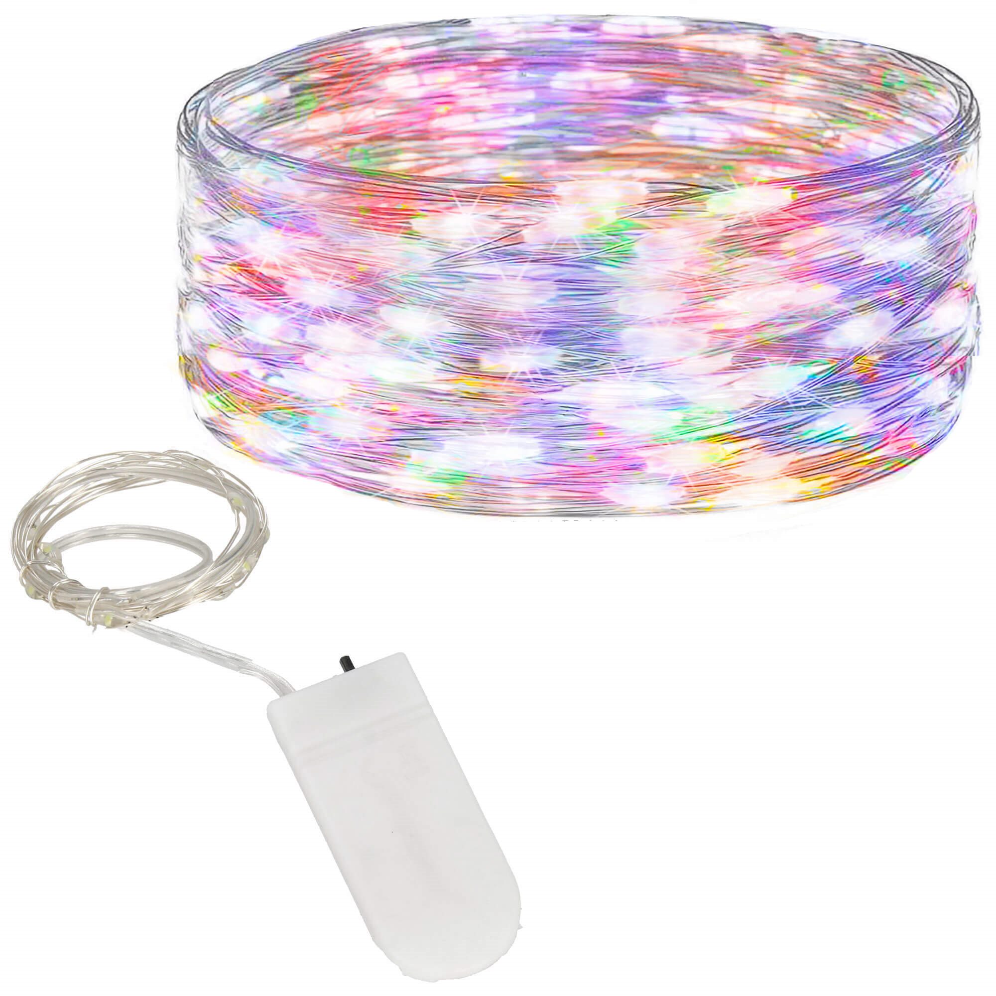 Springos daugiaspalvės led lemputės 20 vnt., 2 m