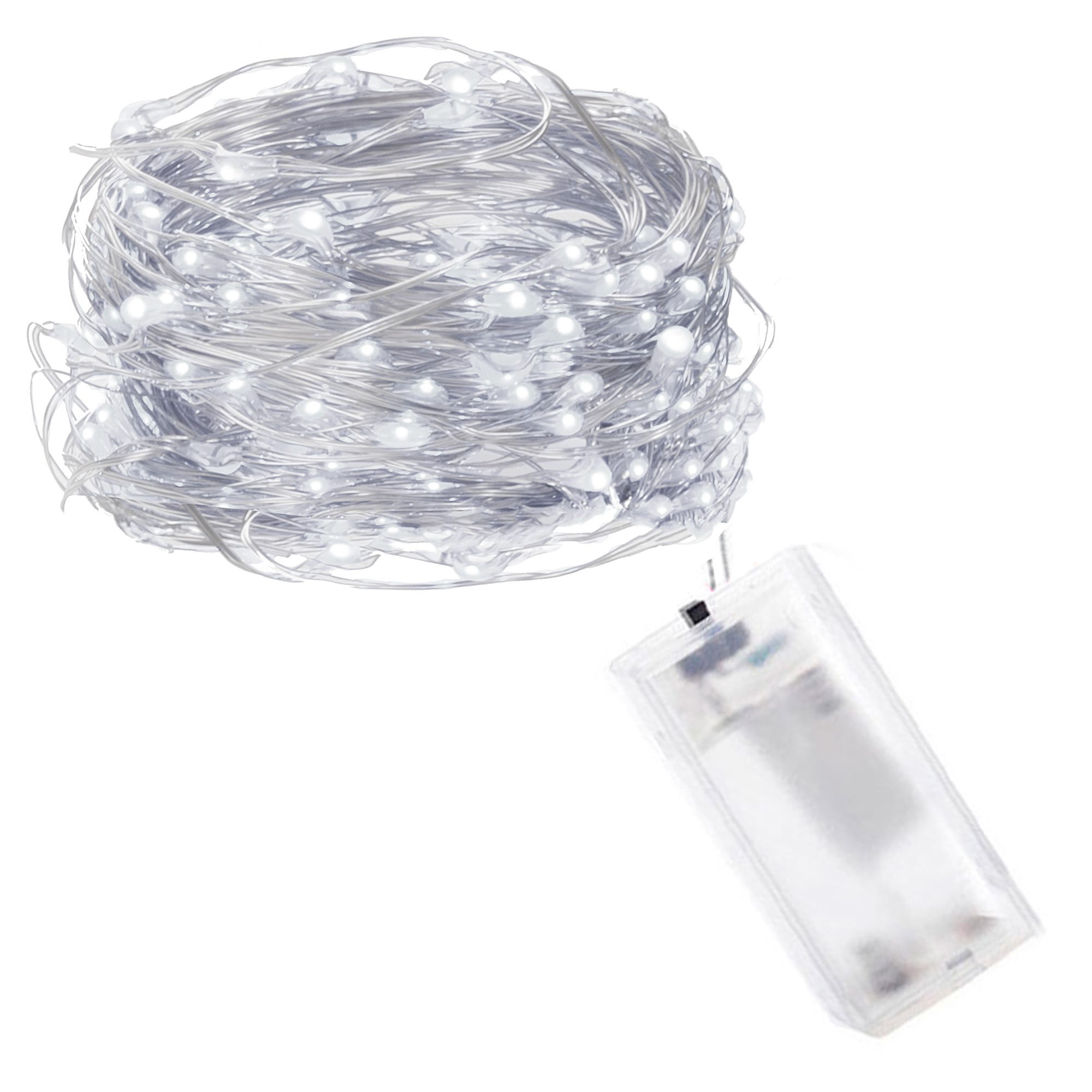 Led lemputės 20 diodų, šalta balta spalva, 1,9 m