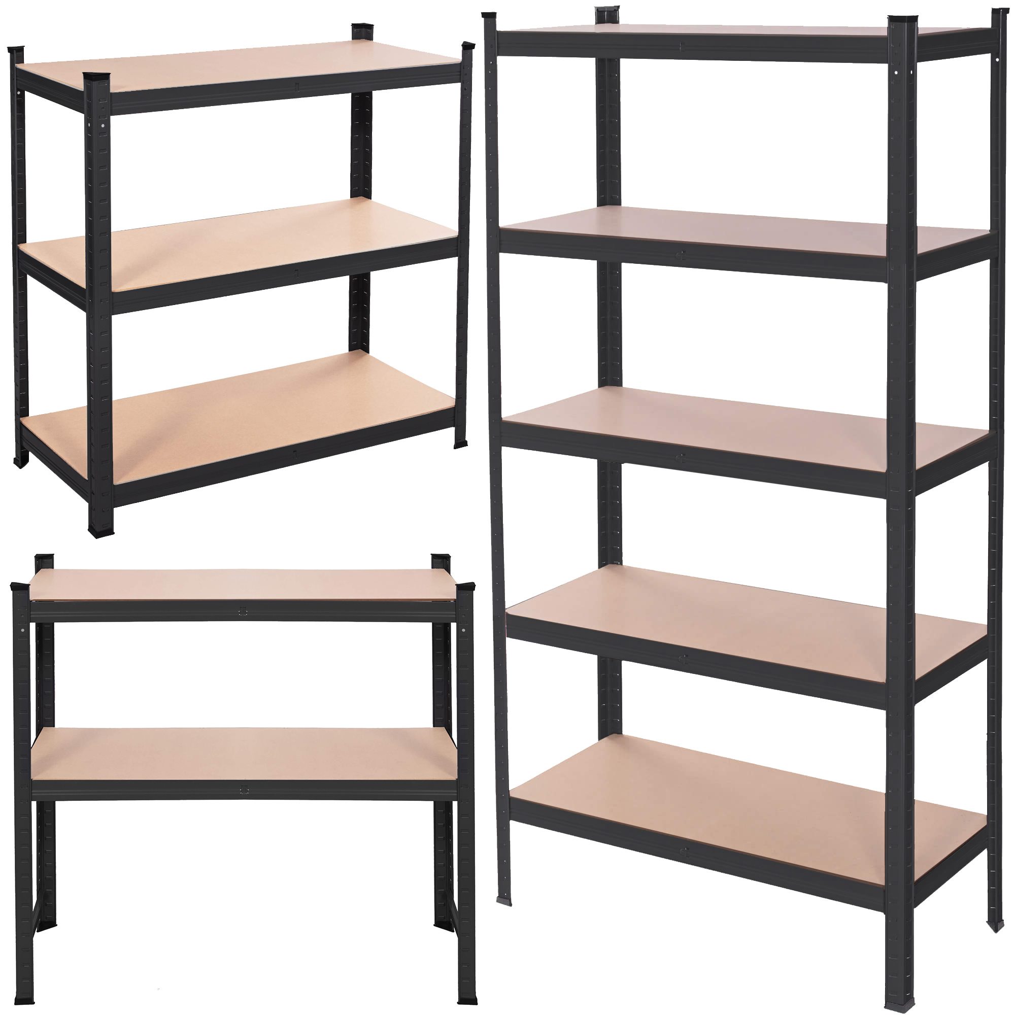 Metalinė lentynėlė springos 150 x 75 x 30 cm, 5 lentynos, 675 kg apkrova