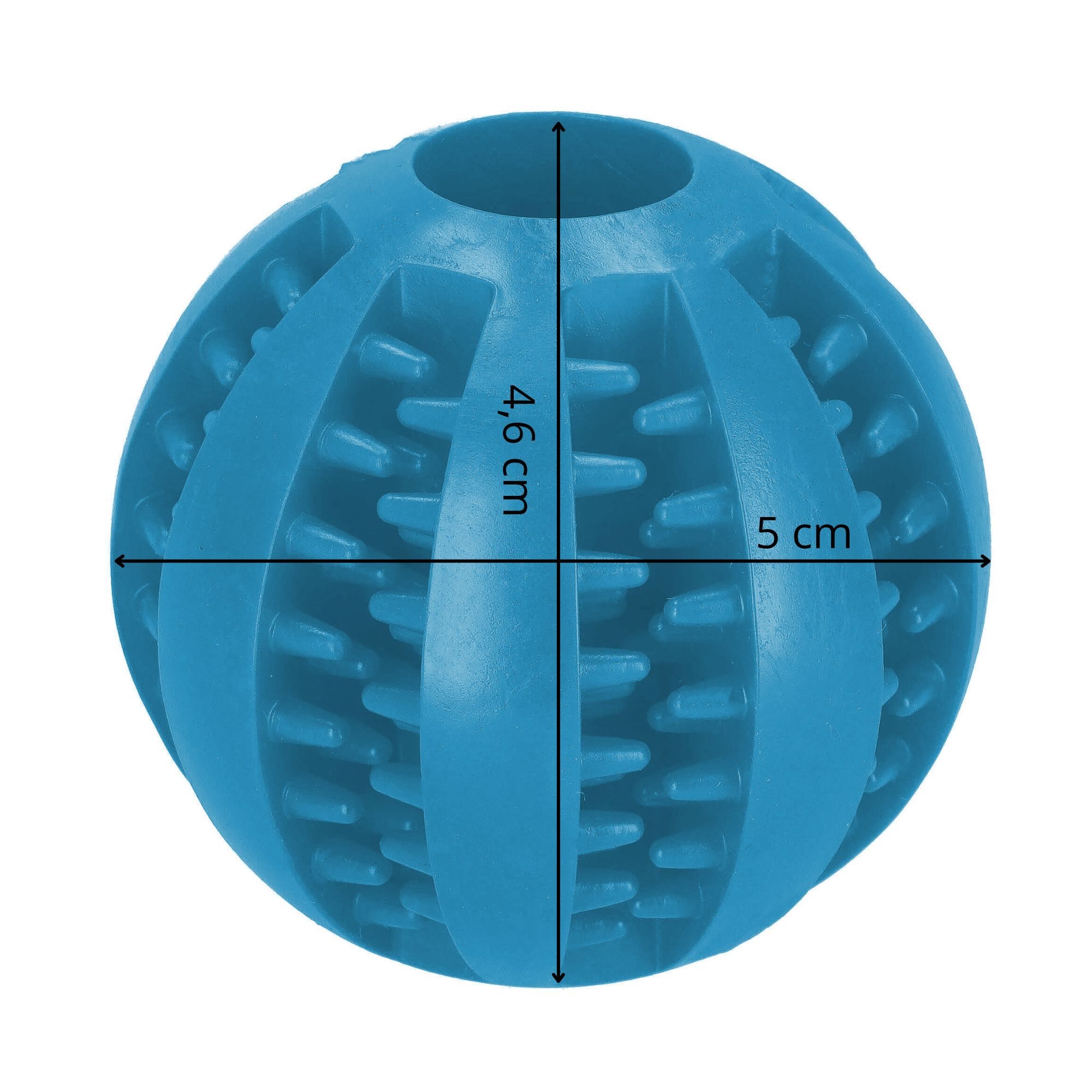 Šuns kramtomas kamuoliukas springos pa0290, mėlynas, 5 cm