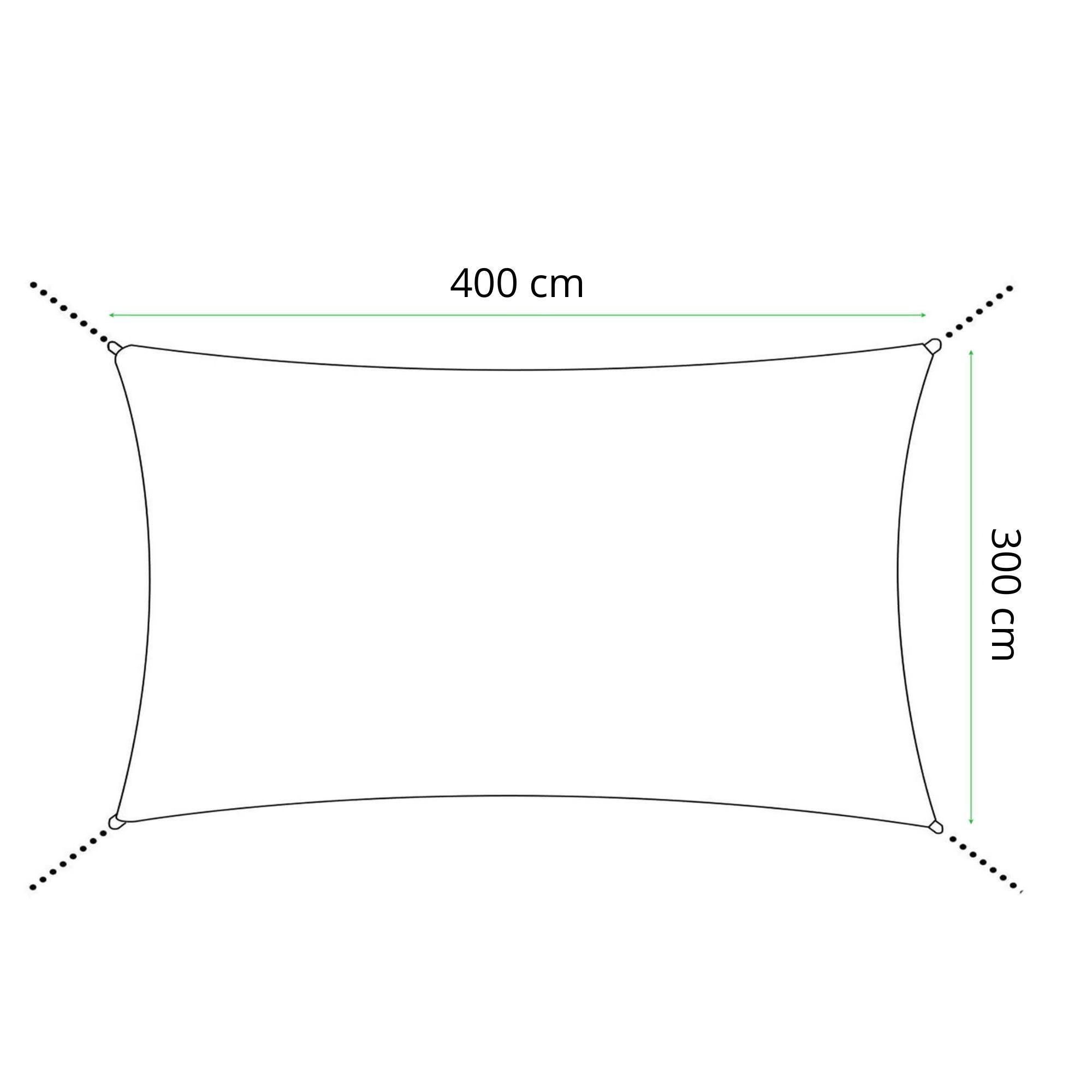 Saulės pavėsio burė 4 x 3 m